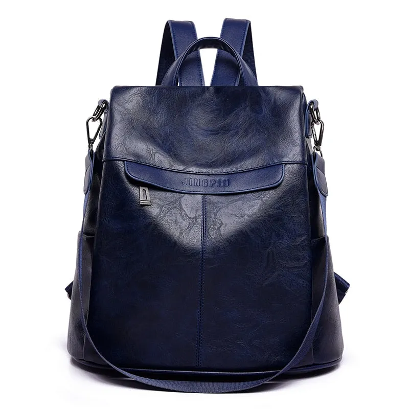 Sac A Dos Vintage Cuir Marron