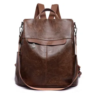 Sac A Dos Vintage Cuir Marron