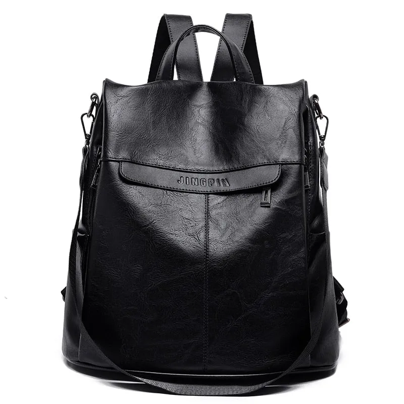Sac A Dos Vintage Cuir Marron