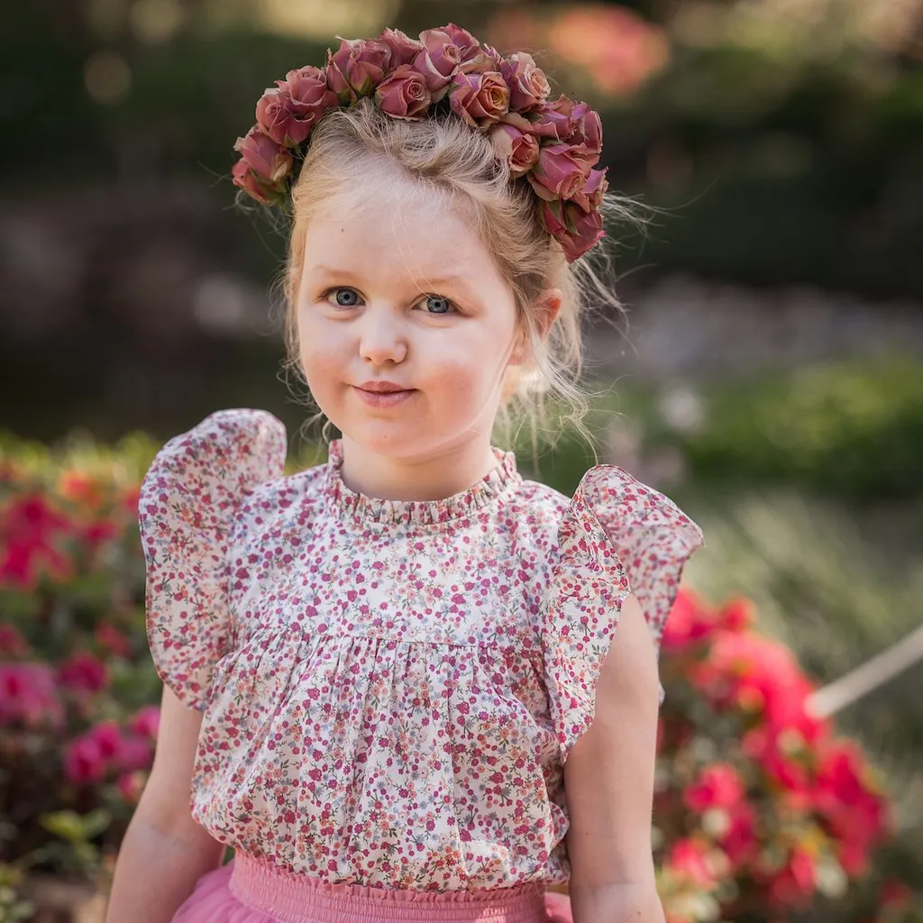 Sakura Smock Top - Forget Me Not Floral