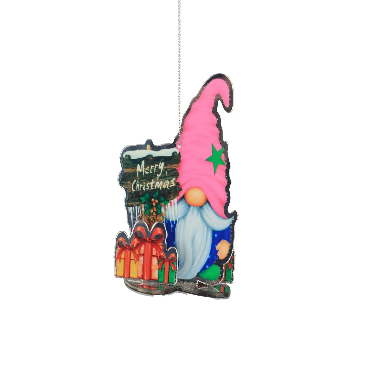Santa Paint Mirror Hanging Decoration 1