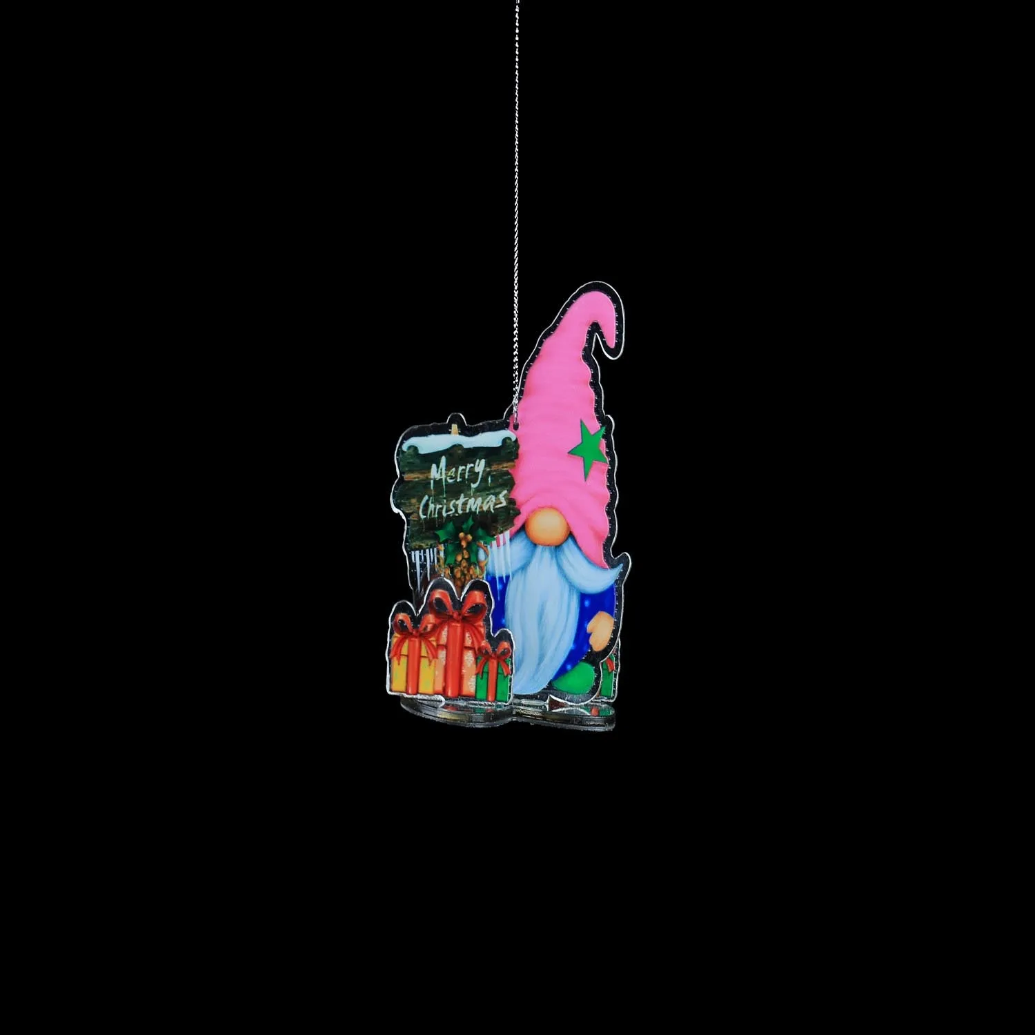 Santa Paint Mirror Hanging Decoration 1