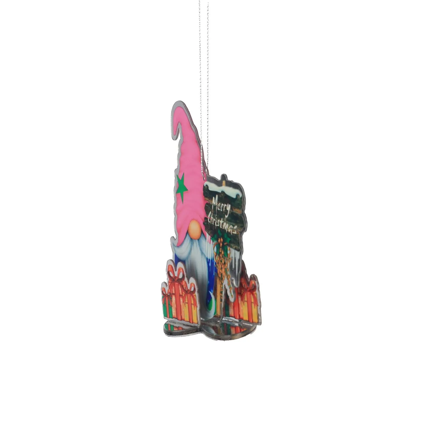 Santa Paint Mirror Hanging Decoration 1
