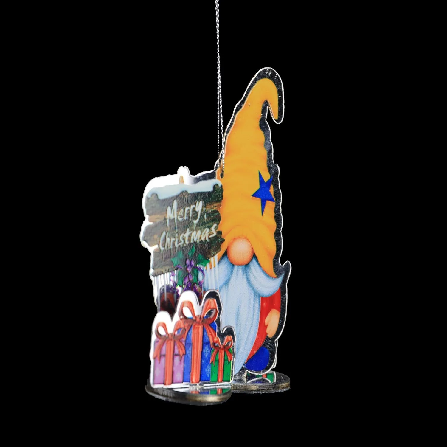 Santa Paint Mirror Hanging Decoration 2