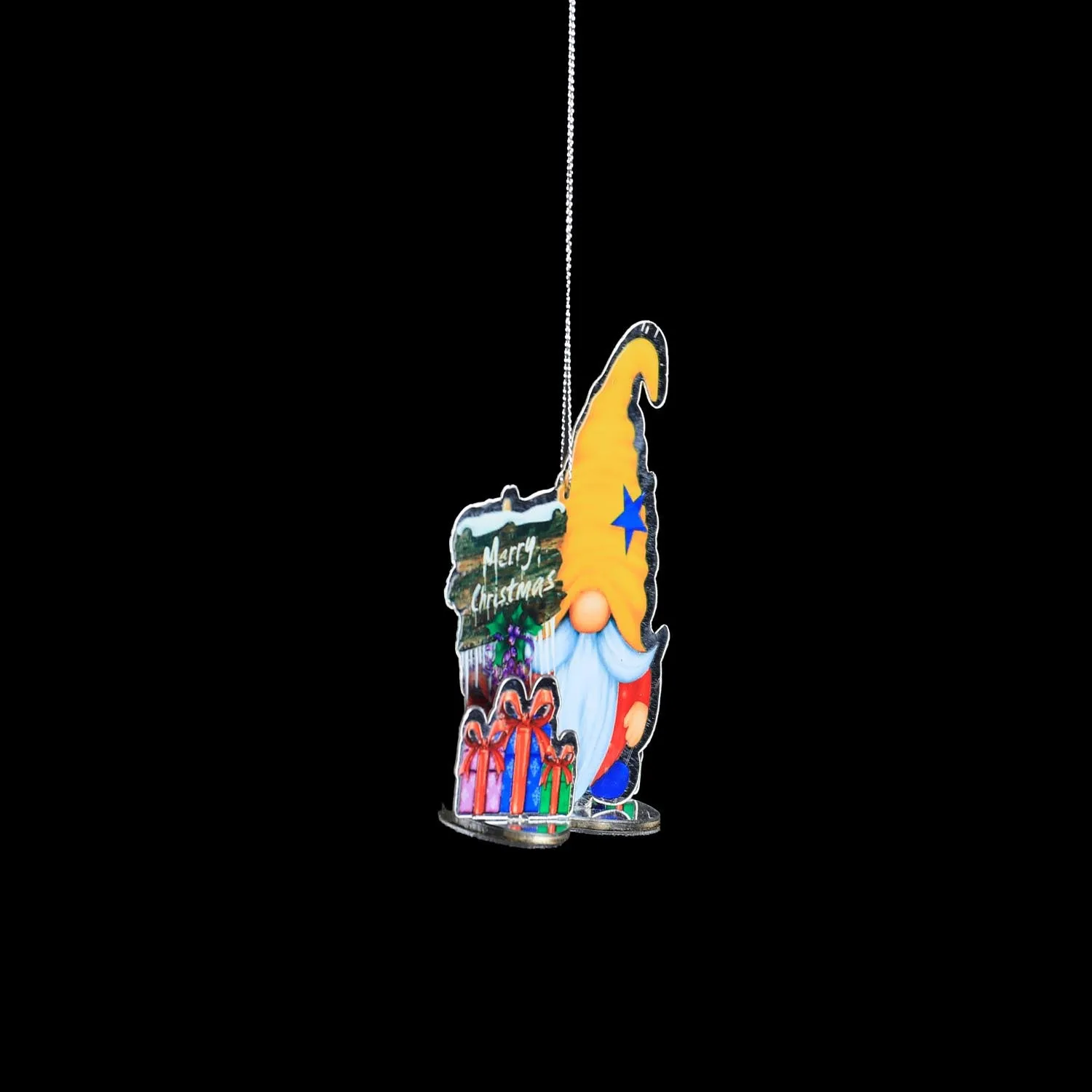 Santa Paint Mirror Hanging Decoration 2