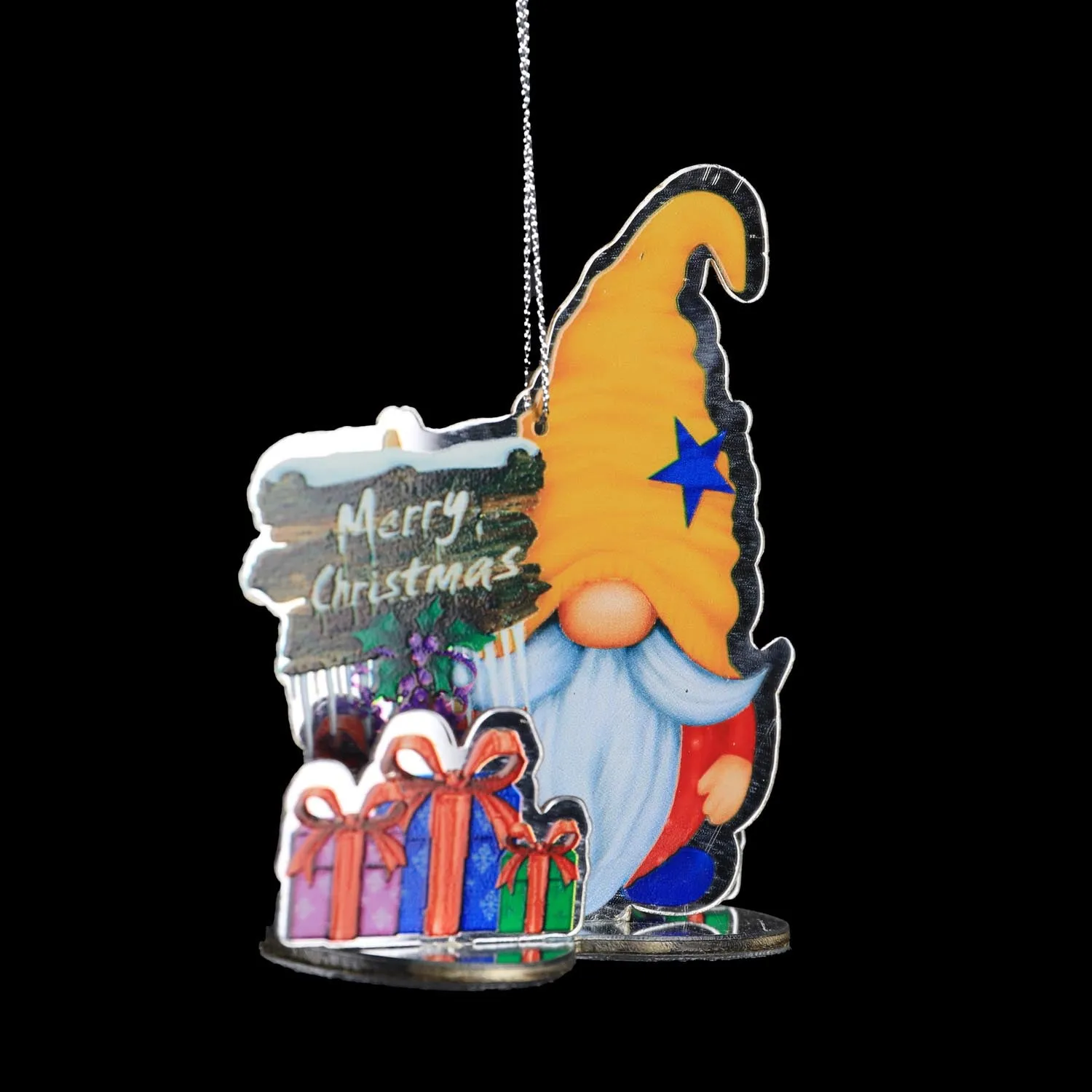 Santa Paint Mirror Hanging Decoration 2