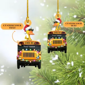 School Bus - Custom Shaped Ornament - 506