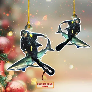 Scuba Diving - Custom Shaped Ornament 01