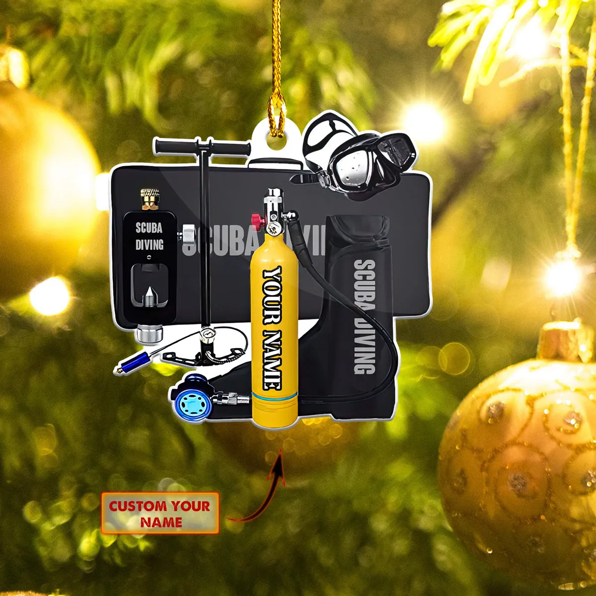 Scuba Diving Ornament - CSO - Scuba Diver Gift - 80