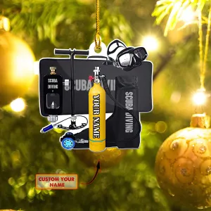 Scuba Diving Ornament - CSO - Scuba Diver Gift - 80