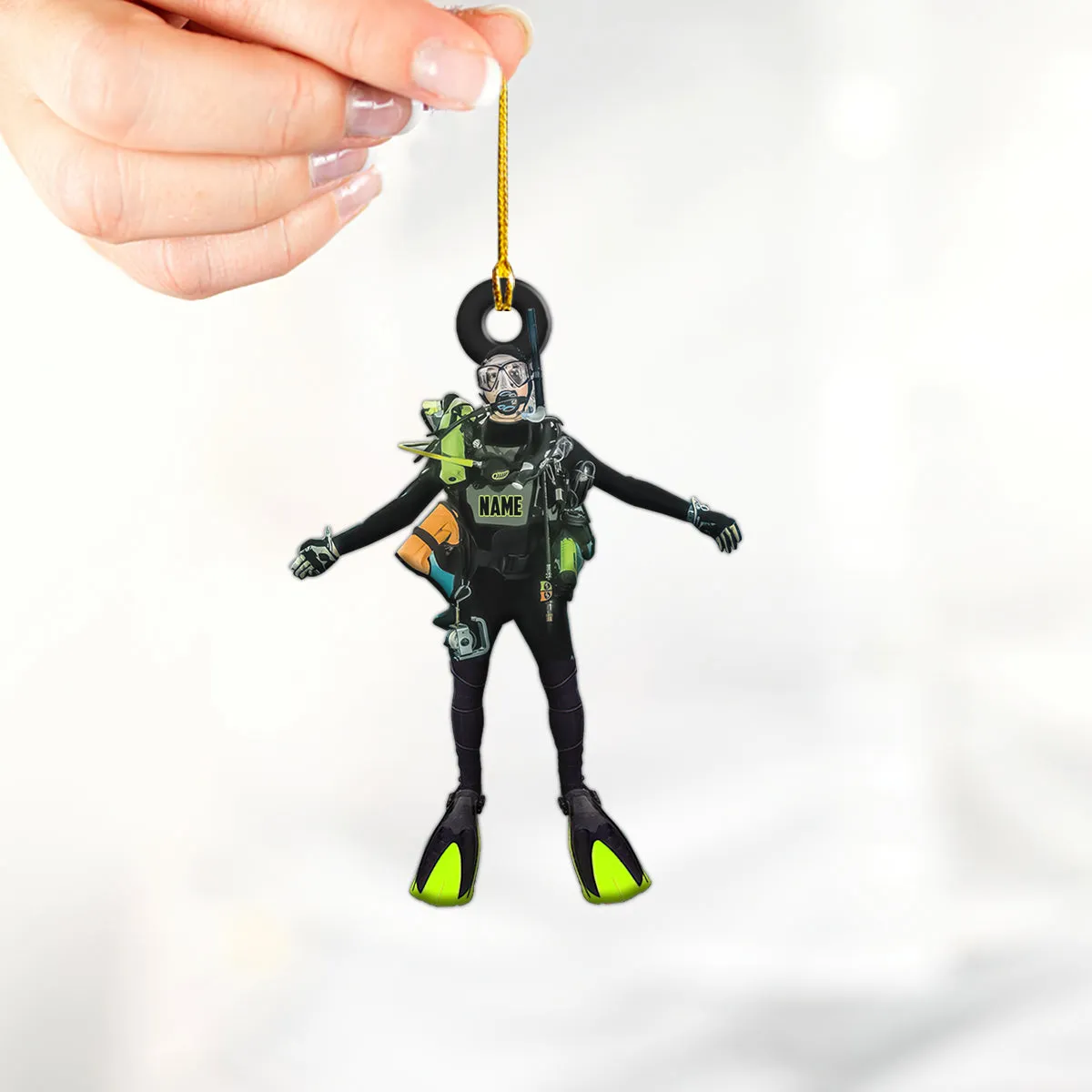 Scuba Diving Ornament - Scuba Diving Gift - Scuba Diver Custom Shaped Ornament