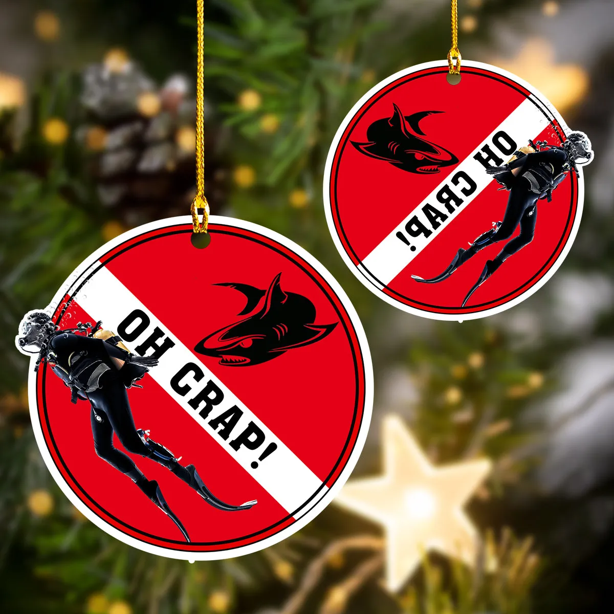 Scuba Diving -  Shaped Ornament 356