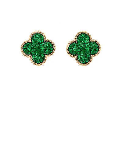 Sequin Clover Stud Earrings