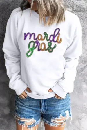 Sequin Mardi Gras Sweatshirt