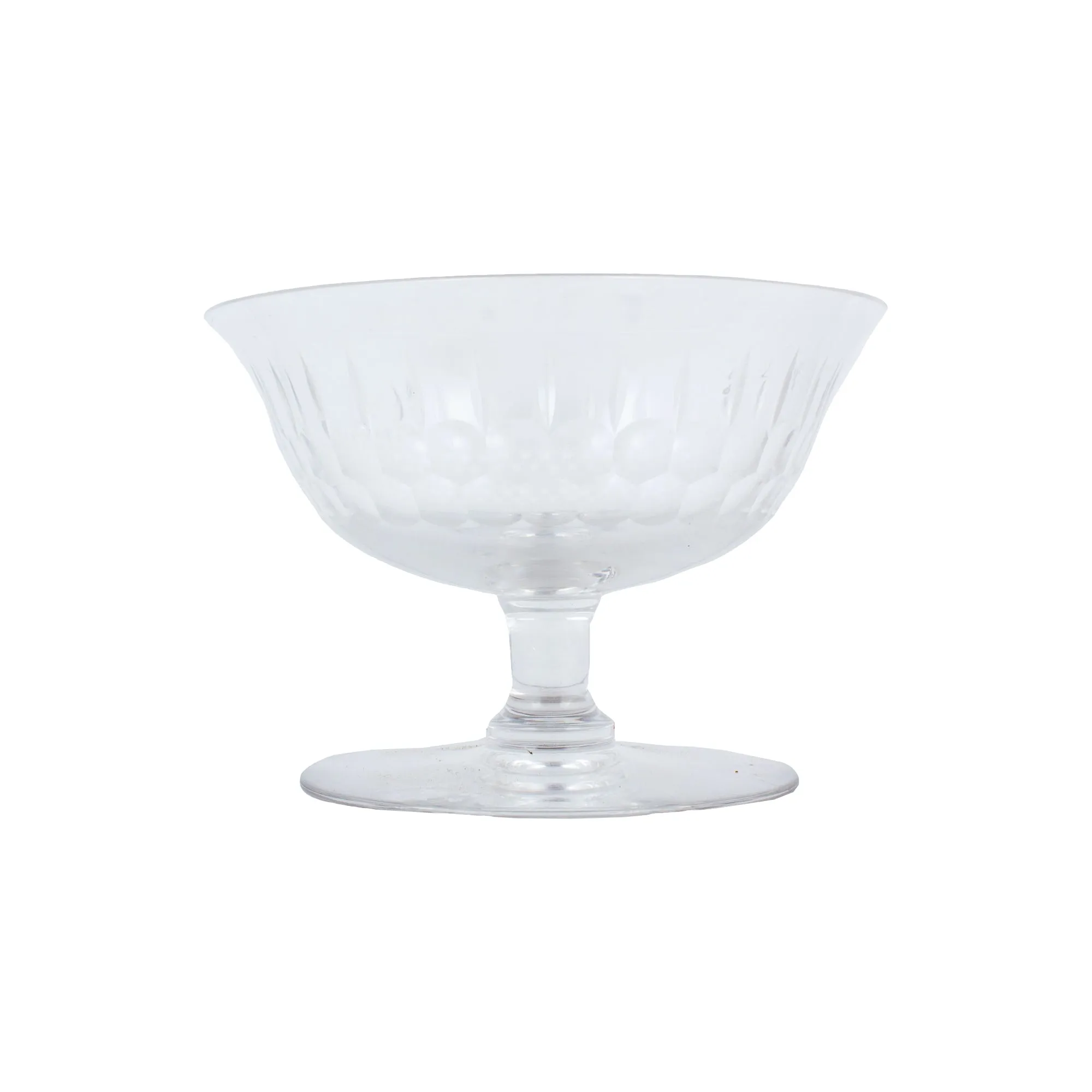 Set of Vintage French Crystal Champagne Coupes