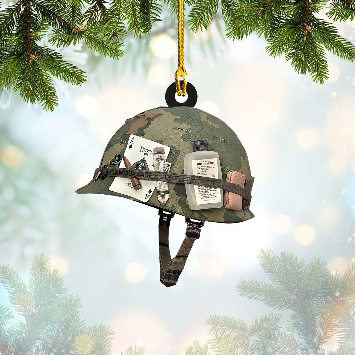 Shaped Ornament - Army Helmet - 073