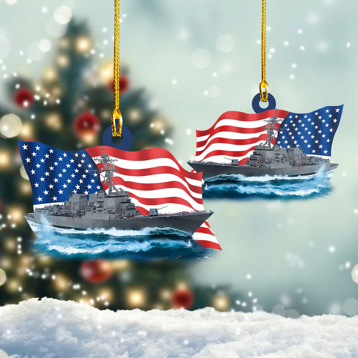Shaped Ornament - US Destroyer