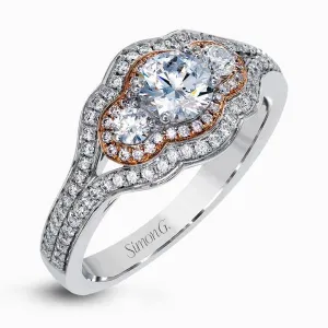Simon G. 18k White Gold Diamond Engagement Ring