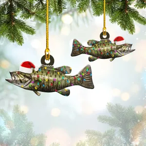 Smallmouth Bass Fishing - Shaped Ornament - 536