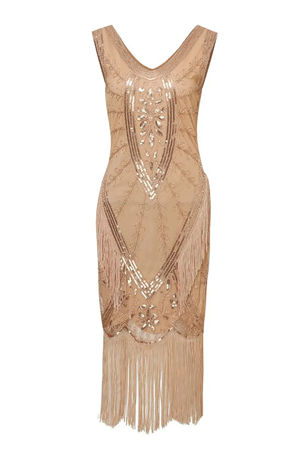 Sparkly Black Flapper Dress With Fringes