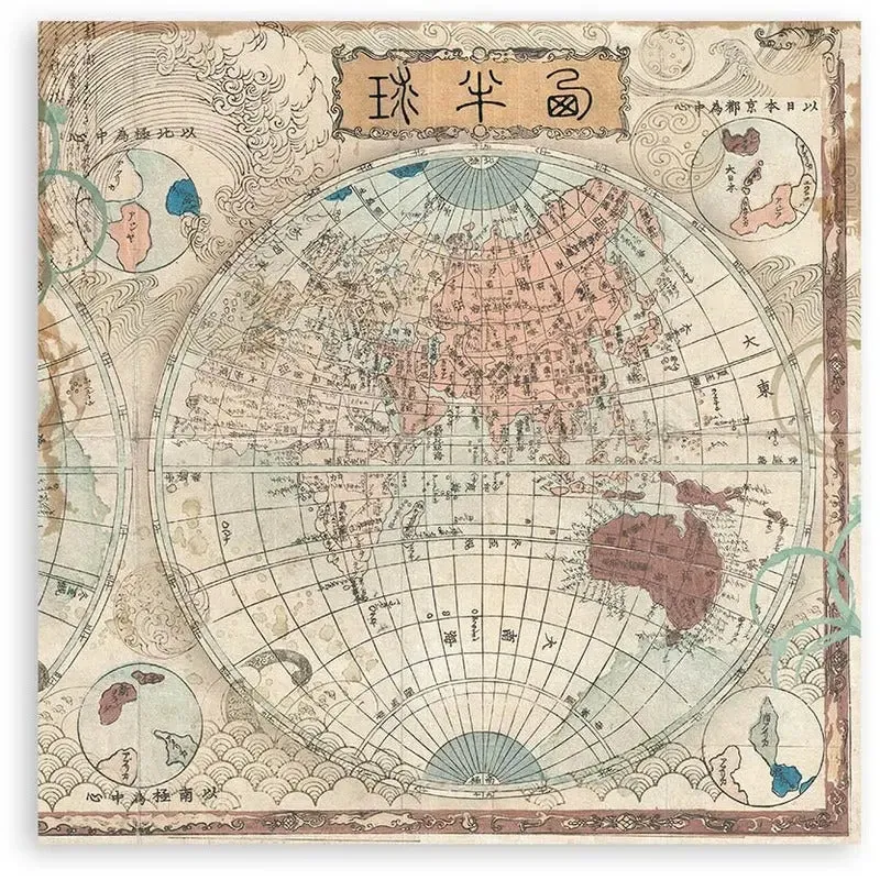 Stamperia - 12x12 Designer Paper - Sir Vagabond In Japan - Samurai