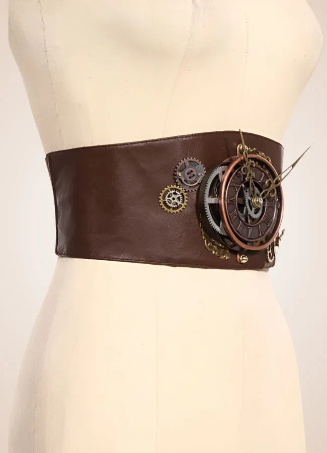 Steampunk Clock Corset Belt