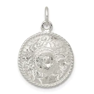 Sterling Silver Polished 3-D Sombrero Charm