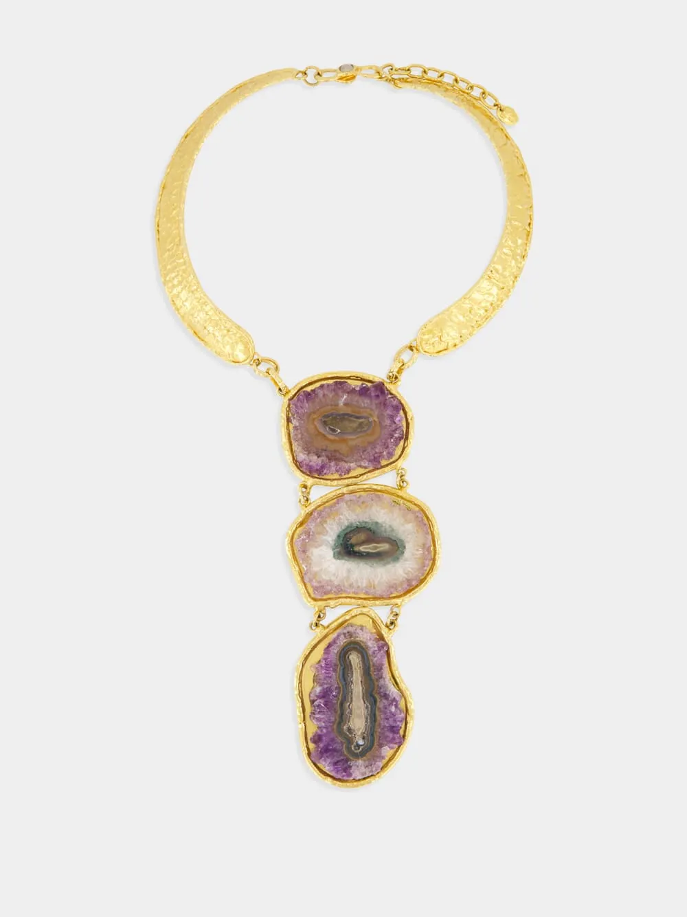 Stones Gold Necklace Pendant