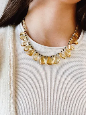 Stunning Vintage Citrine and Silver Necklace