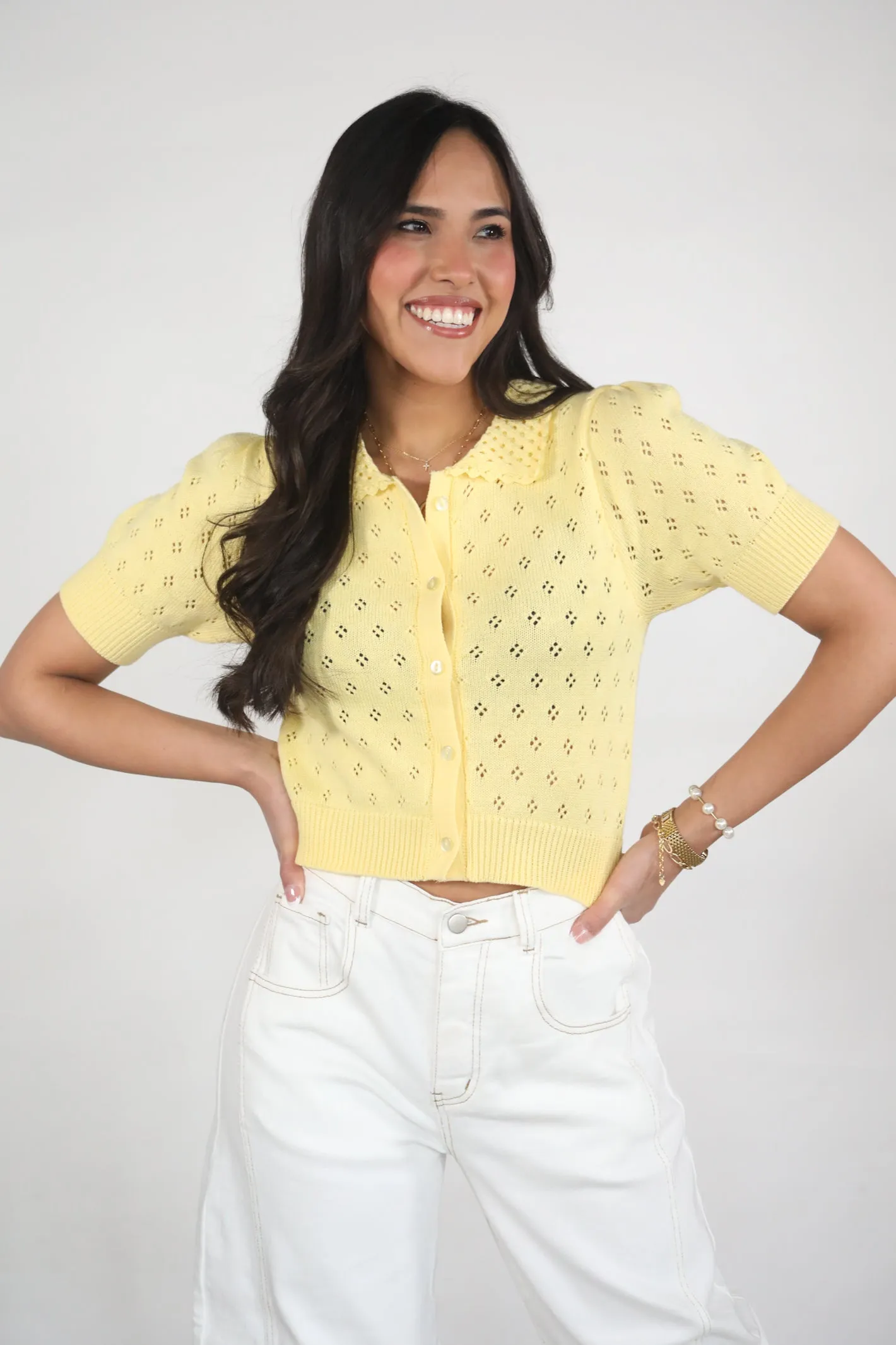 Sunshine Charm Knit Cardigan