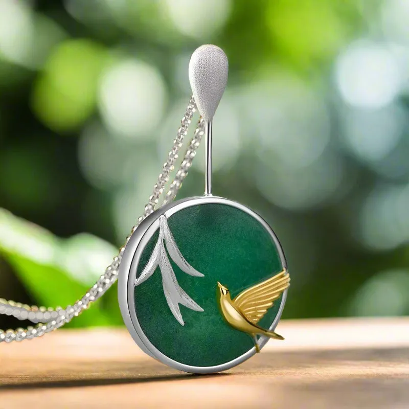 Swallow & Willow in Spring Wind Necklace