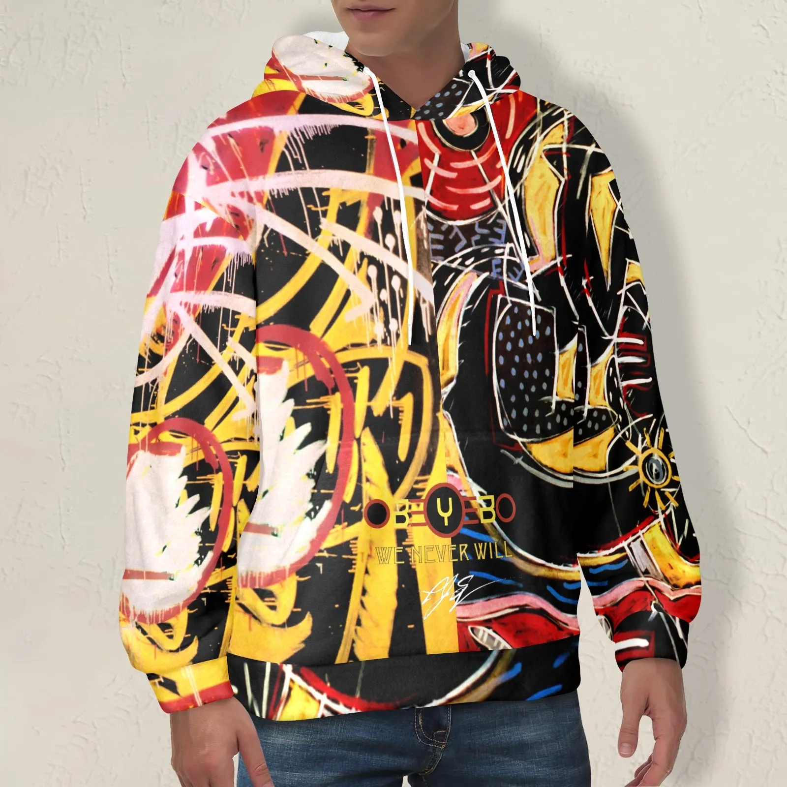 Swallowed Tears Indian Miniature Men's Flannel Hoodie