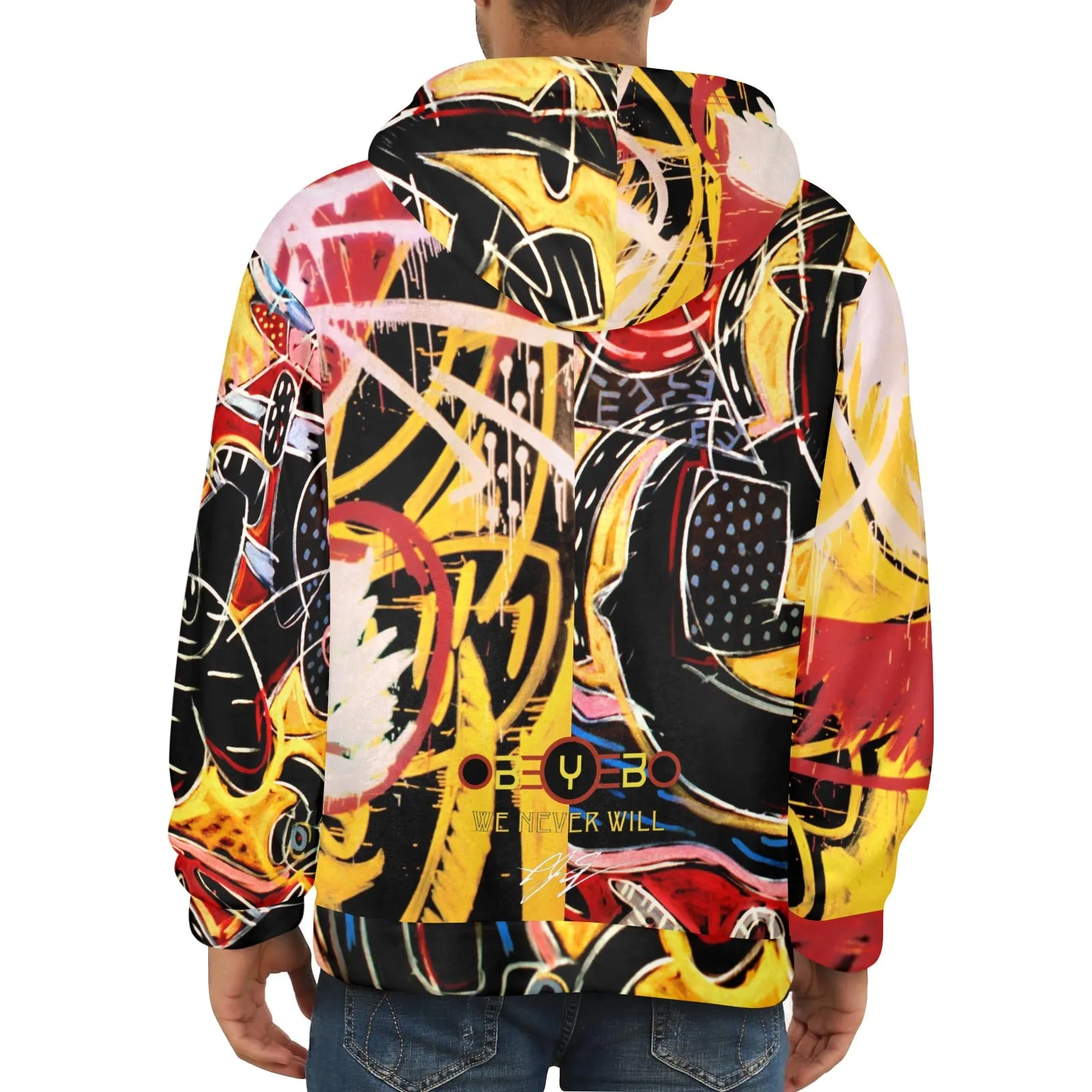 Swallowed Tears Indian Miniature Men's Flannel Hoodie