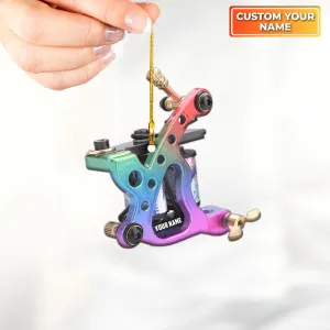 Tattoo Artist Shop Personalized Name Shaped Ornament  Gift For Tattoo Artist