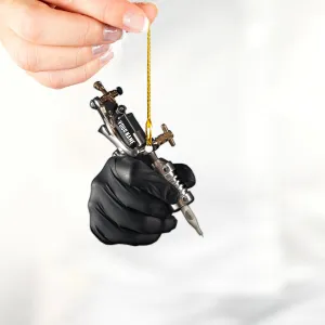 Tattoo Artist Shop Personalized Name Shaped Ornament Gift For Tattoo Artist