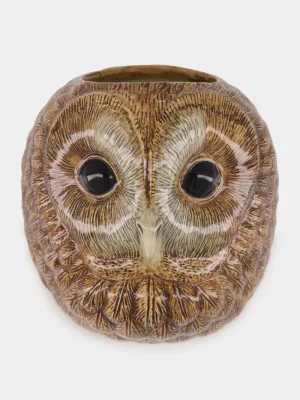 Tawny Owl Flower Wall Vase