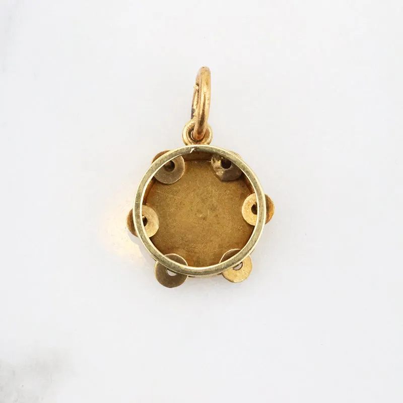 The Tiniest Tambourine in 14k Gold