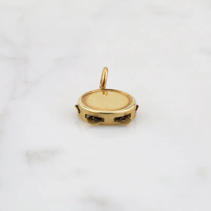 The Tiniest Tambourine in 14k Gold