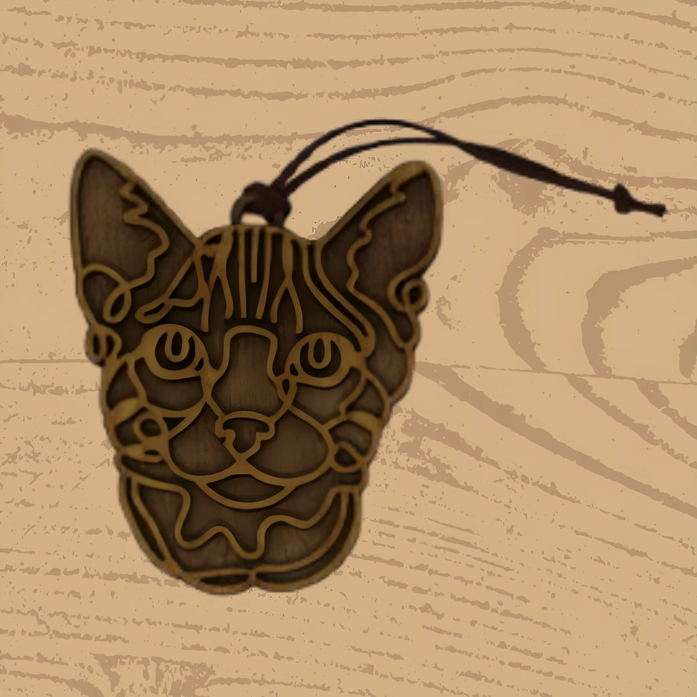 Toyger Cat Ornament – Striking Handcrafted Décor