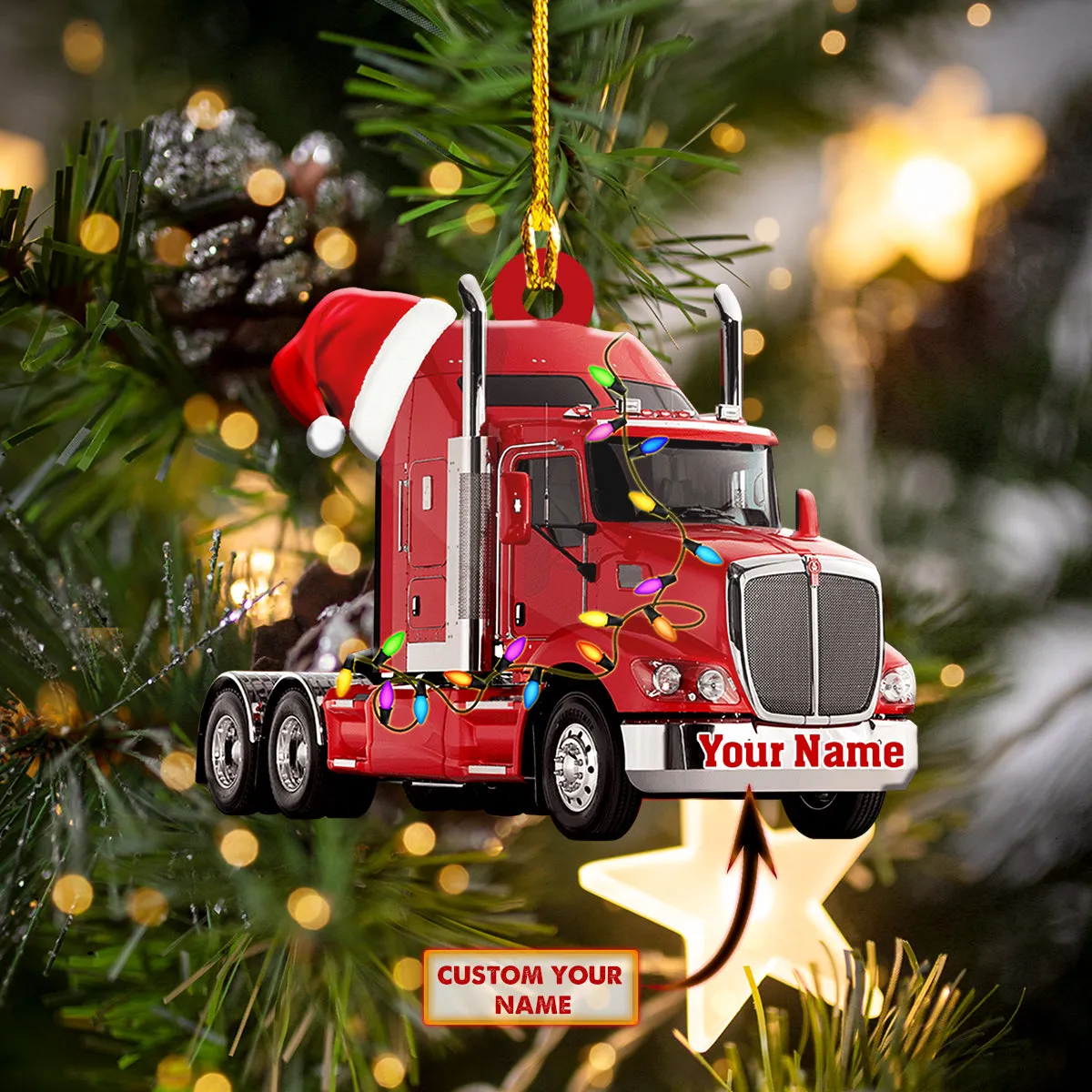 Trucker 2 - Custom Shaped Ornament