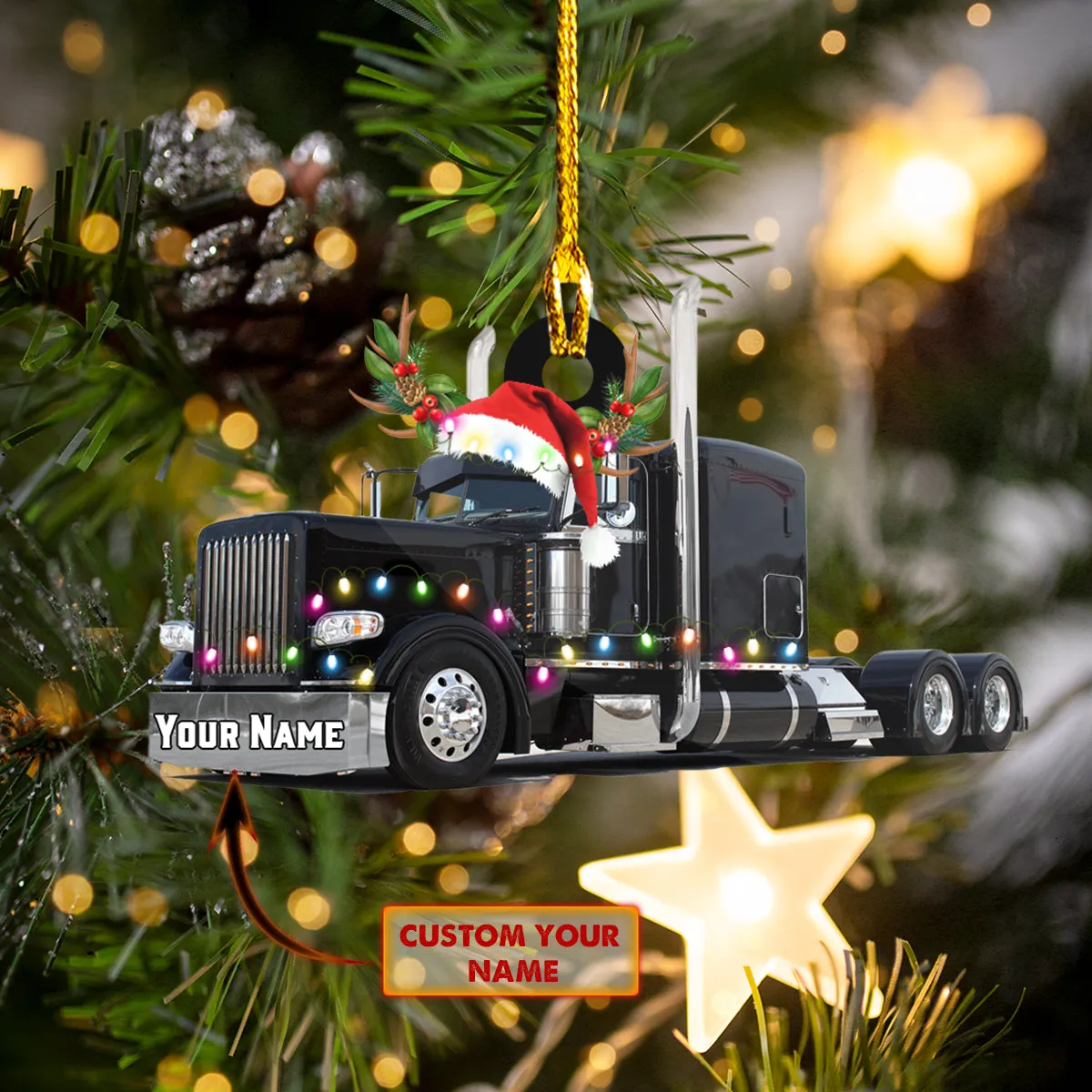 Trucker - Merry Chrismast - Ornament