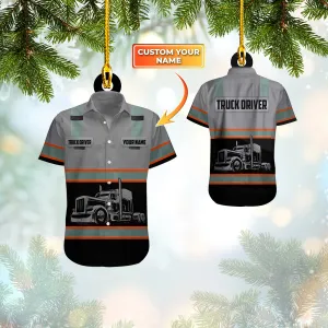 Trucker Uniform - Custom Shaped Ornament - Trucker Gift