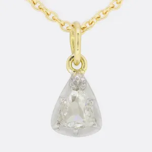 TVJ 0.25 Carat Old Cut Trillion Diamond Pendant