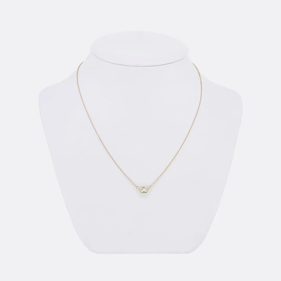TVJ 0.85 Carat Diamond Half Moon Pendant