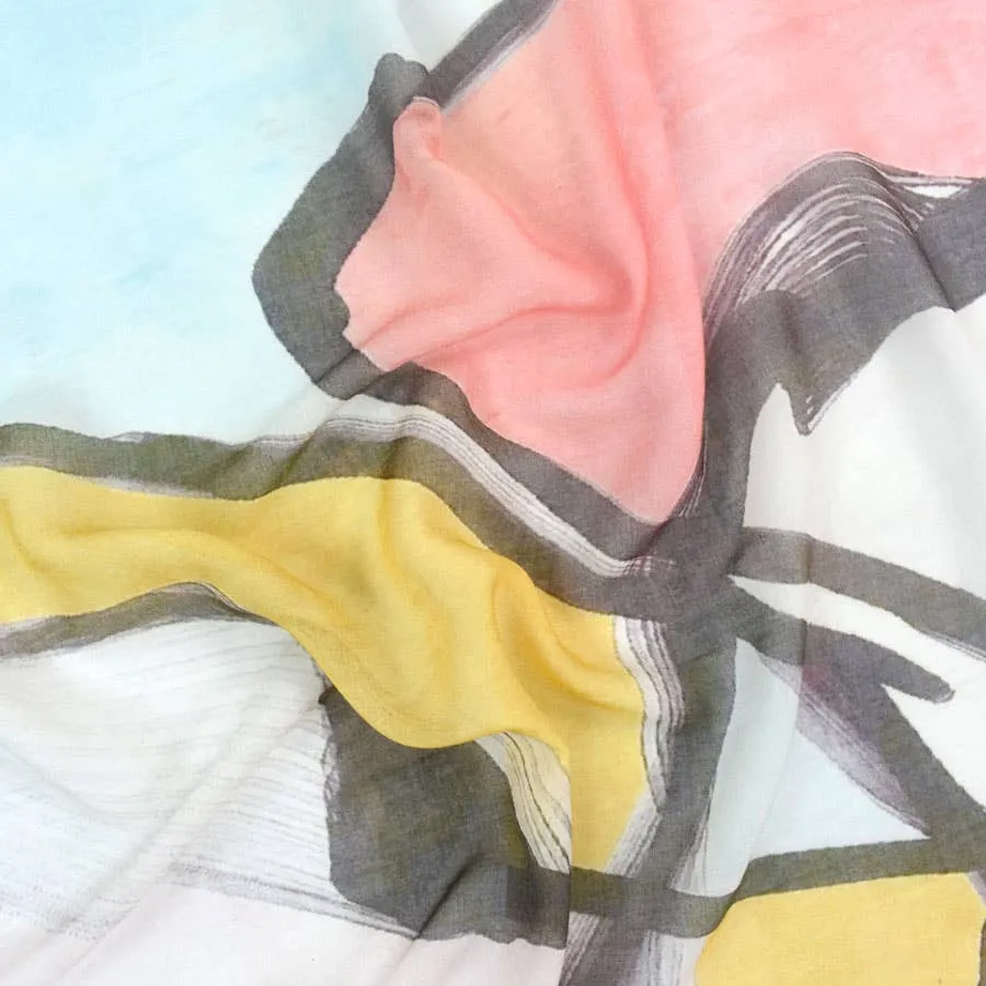 Vali Modern Abstract Summer Scarf