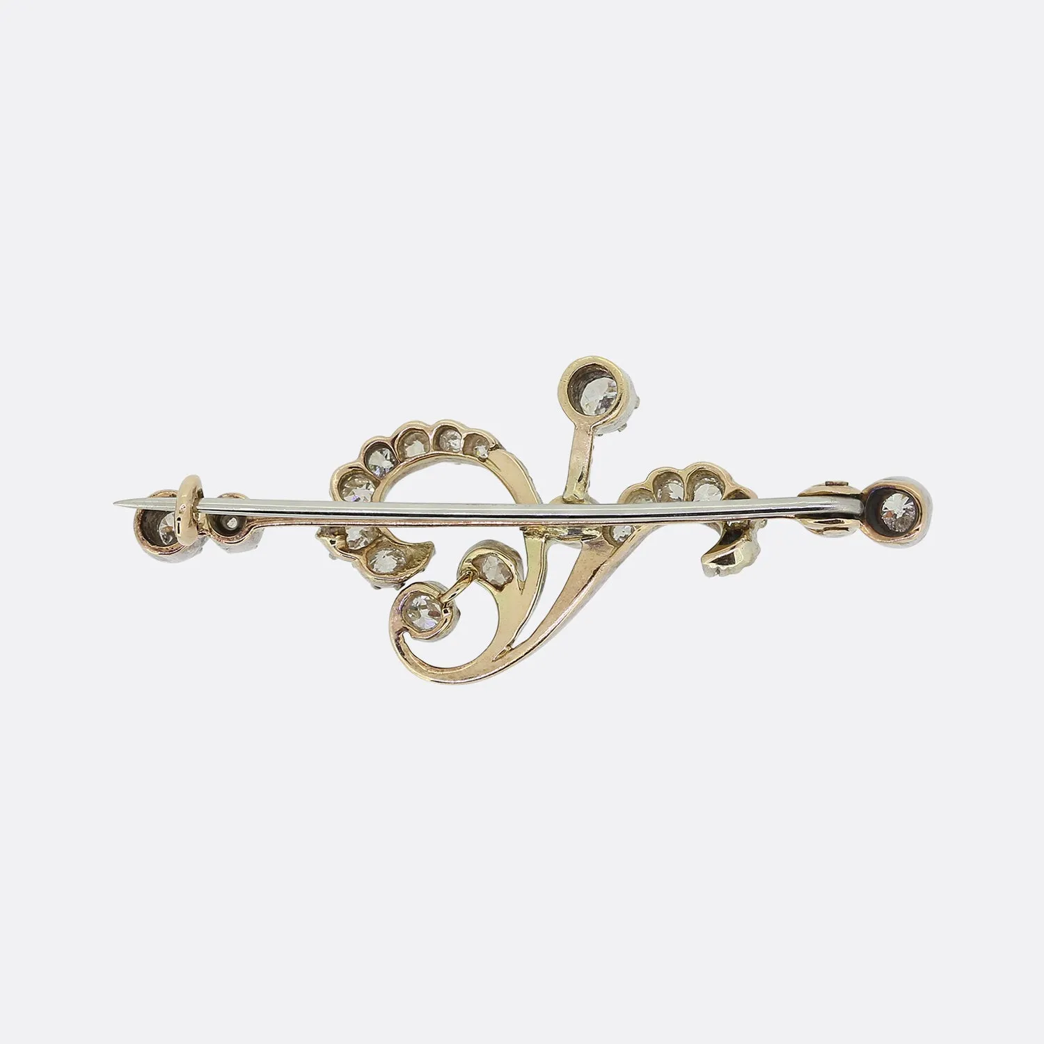 Victorian Diamond Bar Brooch