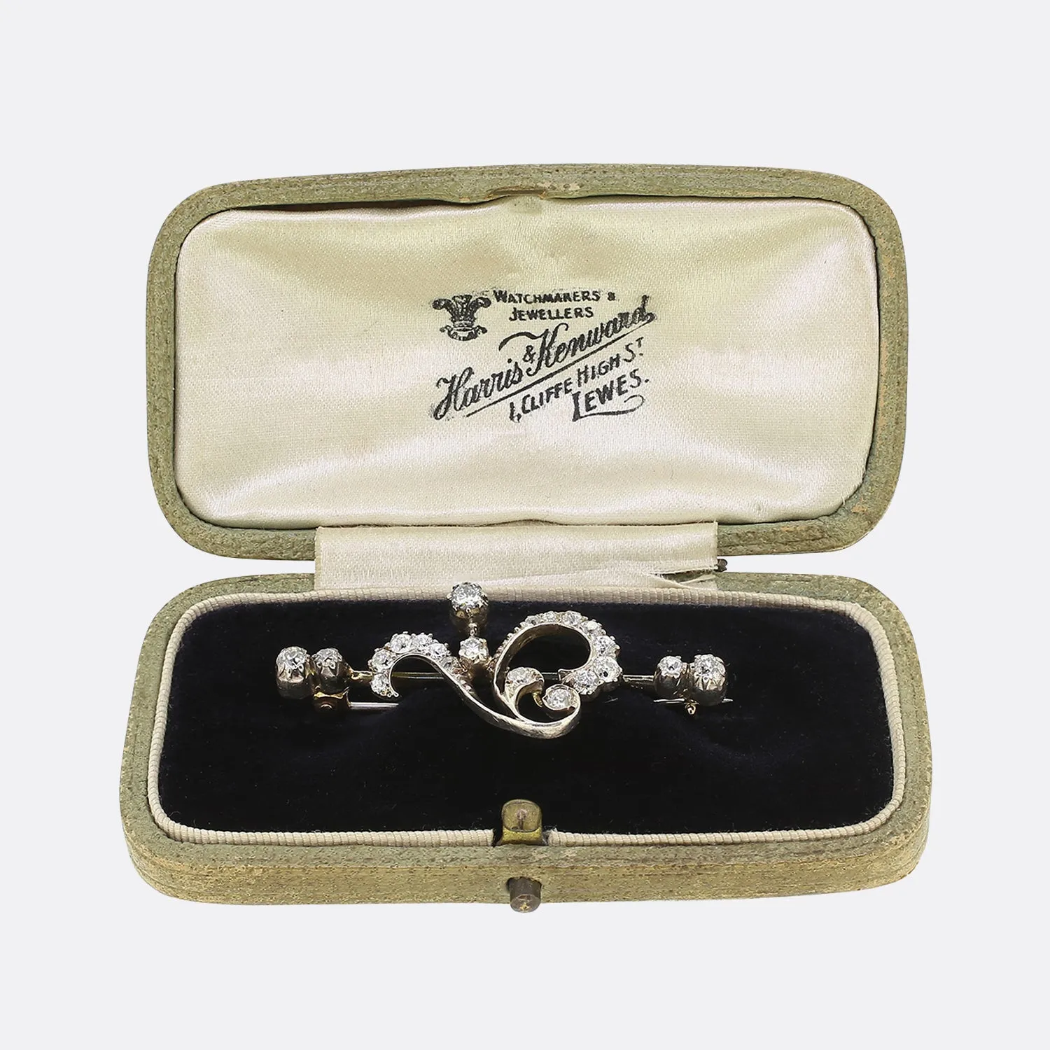Victorian Diamond Bar Brooch