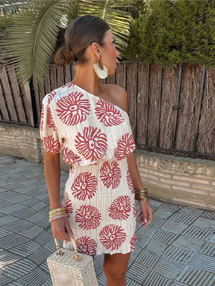 Vienna - Stylish One Shoulder Design Woman's Dress