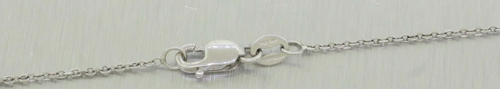 Vintage 3ctw Diamond Swirl Leaf Pendant - 16" Necklace - 14k White Gold