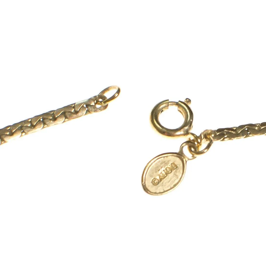Vintage Avon Gold Bow Necklace Petite Dainty Minimalist